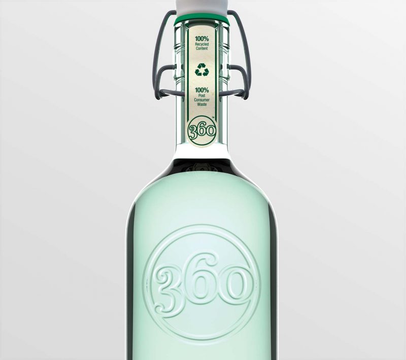 360 bottle detail image of swing cap closure