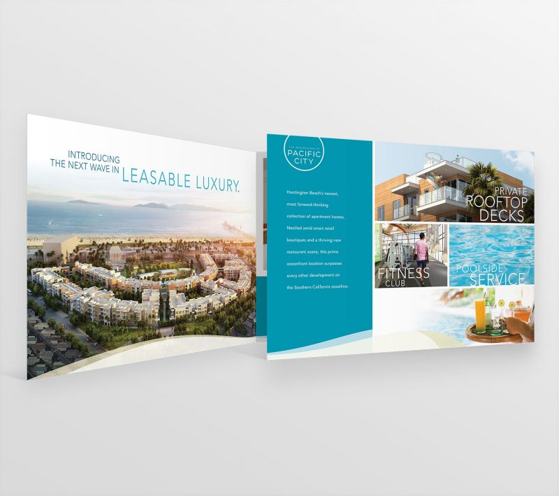 The Residences at Pacific City marketing collateral sales brochure