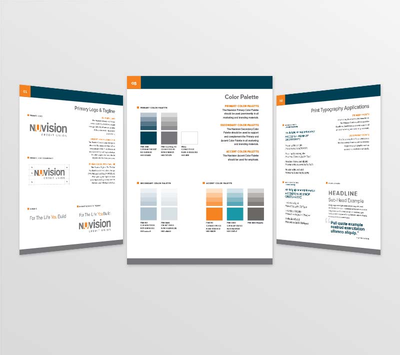 Brand identity style guide for Credit Union