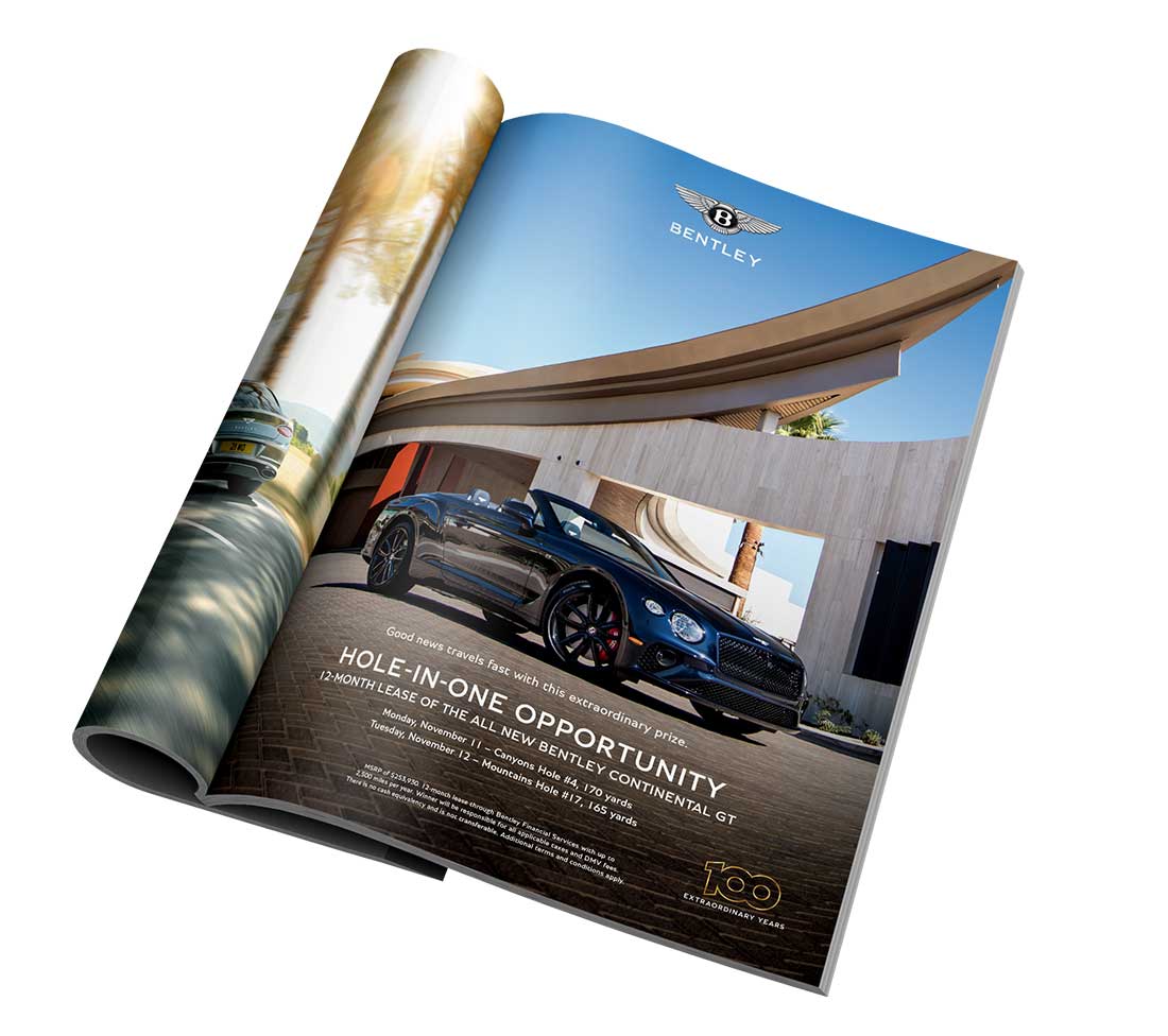 Bentley Motors Print Advertising for Bighorn Golf Event