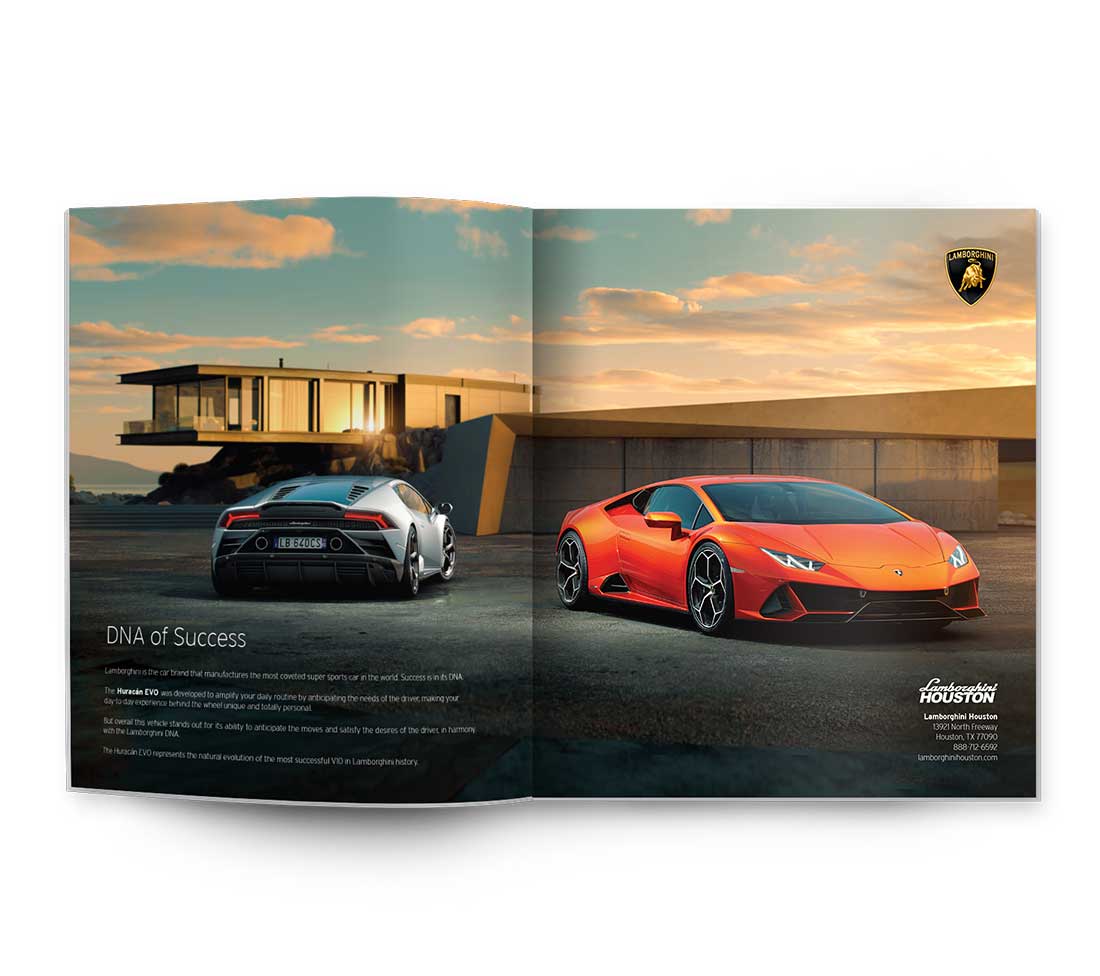 Lamborghini DNA of Success Print Advertising