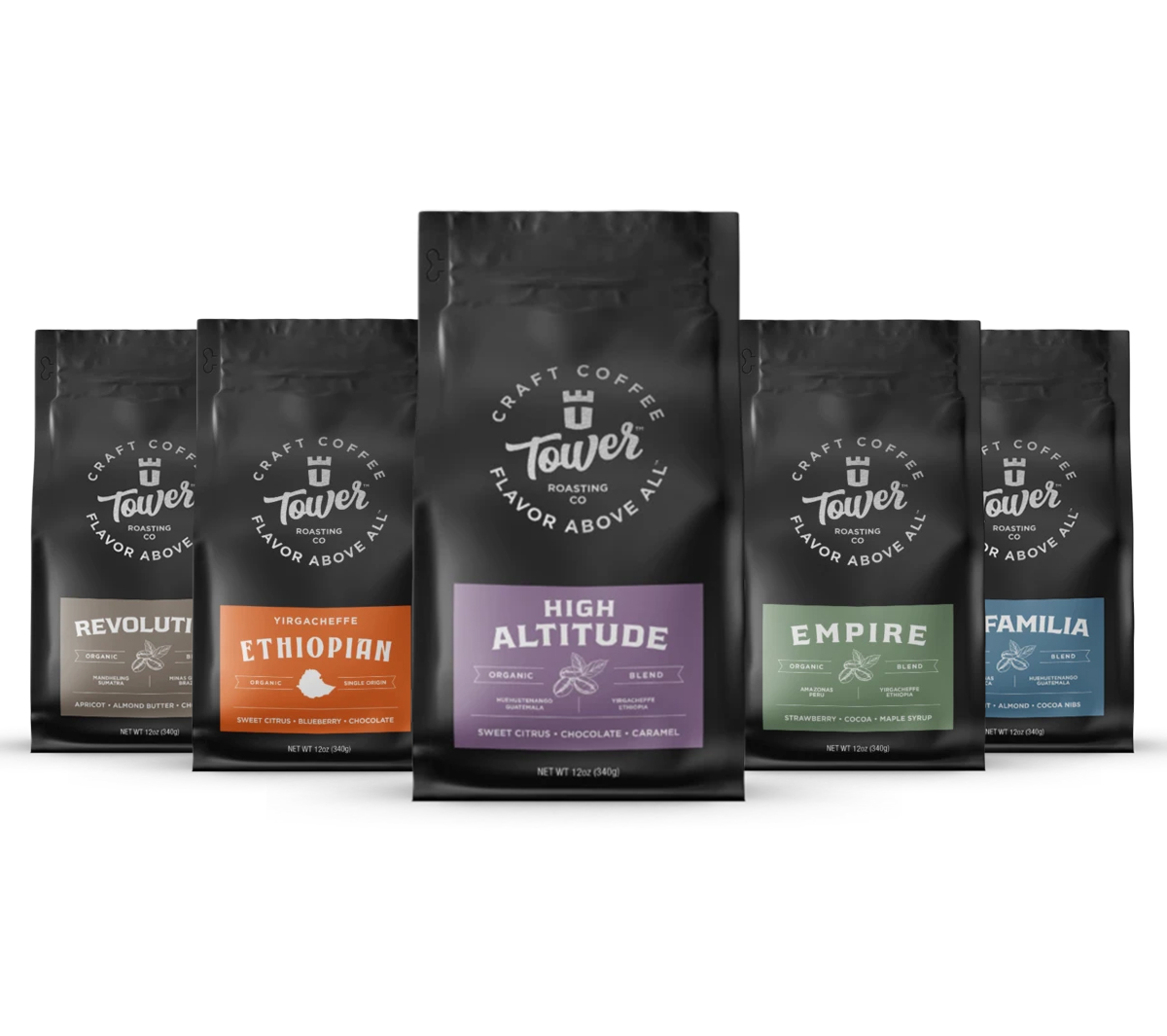 Consumer Packaged Goods - 5 Coffee Bag Designs